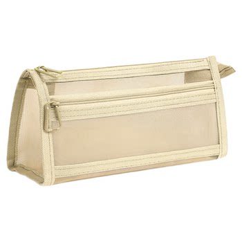 Transparent mesh pen bag for student exams