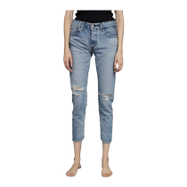 MOUSSY VINTAGE springtime loisir fading vintage to break the hole jeans women 025DAC11-2730