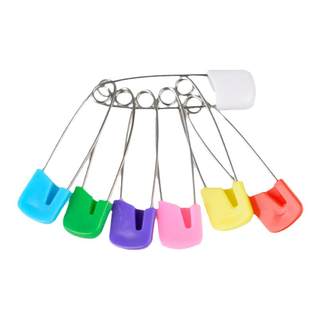 不锈钢别针彩色塑料头安全宝宝口水巾锁针儿童婴儿面包头包邮