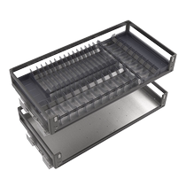 Nomi kitchen cabinet pull basket drawer bowl basket damping single and double layer storage cupboard pot basket dishes seasoning basket