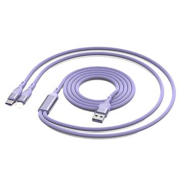 Dual Type-C Data Cable, One-To-Two 6A Super Fast Charging, Suitable for Apple 13, Huawei Mate 40/50, Xiaomi Multi-Use Mobile Phone Car Charger Cable, Two-In-One