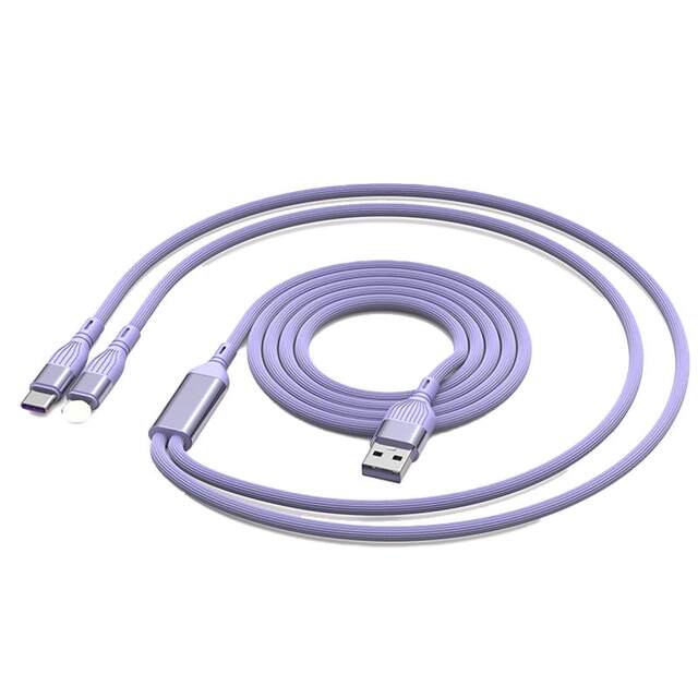 Dual typec data cable one to two 6A super fast charging