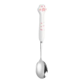 Cartoon cute stainless steel fork spoon anti-fall and anti-scalding
