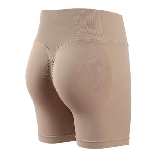 Pantalones de yoga Mitaogirl con cintura alta y levantamiento de cadera color melocotón