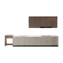 Quanyou Whole House Whole Cabinet Customized Modern Simple Kitchen Cabinet Customized One-Line Home Cabinet Stove Cabinet