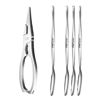 Qiaomi – pince à griffes de crabe en acier inoxydable 304 outil de consommation de crabe poilu en huit pièces ensemble dartefacts de consommation de crabe