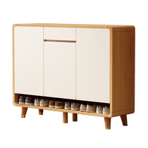 Solid wood shoe cabinet home door indoor entry door large capacity multi-layer extra large entrance cabinet new 2024 hot style