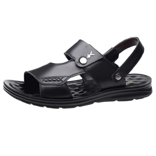 Sandals Men's 2025 Summer New Sandals Casual Beach Shoes Soft Sole Non-Slip Dual-Purpose Middle-aged Sandals Slippers Driving