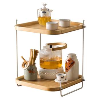 Eleven-dimensional desktop tea set shelf