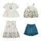 ເດັກຍິງໄວຫນຸ່ມ butterfly suit summer ຮູບແບບໃຫມ່ sleeve ບິນຂະຫນາດນ້ອຍເດັກນ້ອຍ blouse dress ເຢັນ suspenders ວ່າງສັ້ນ trendy