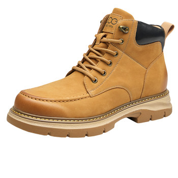 Gao ge inner height increasing shoes trendy martin boots for men