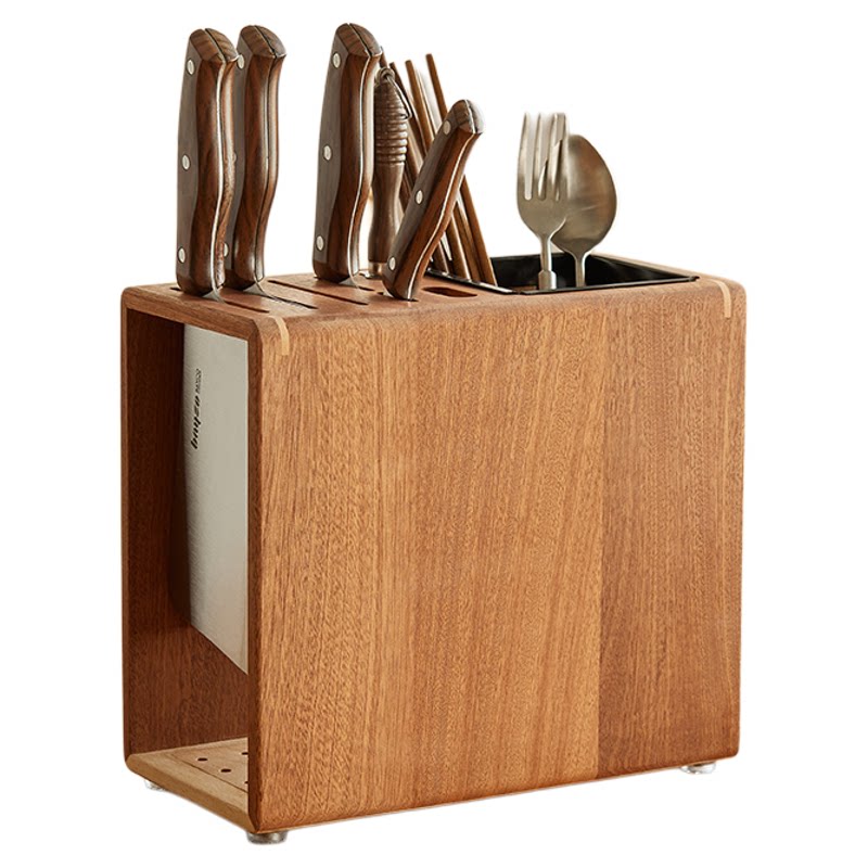 Yuran knife storage rack household knife holder solid wood
