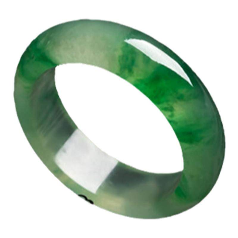 Glowing Green Jade Ring Ice Green Ring for Men and Women