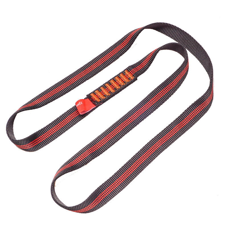 Mountain climbing flat strap rock climbing equipment quick-hook air conditioning anchor point
