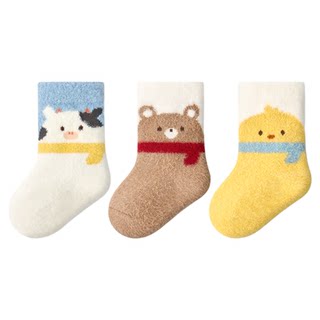 Nidobear baby winter plush warm australian velvet socks