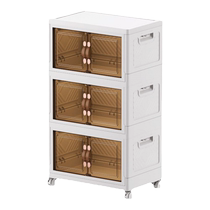 Folding storage cabinet plastic storage box with wheels clothing storage cabinet large capacity bedroom wardrobe 45-75 width