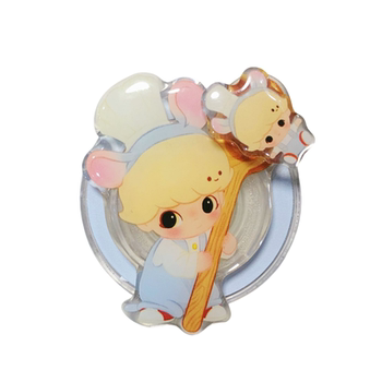 Cute chef magnetic ring with rotatable phone holder