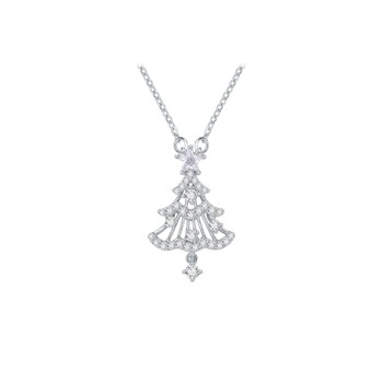 Saturday Fortune Christmas Tree Necklace for Women, Crystal Holy Night Pendant, S925 Silver, Light Luxury, Unique, 520 Gift for Girlfriend