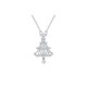 Saturday Fortune Christmas Tree Necklace Female Phantom Crystal Holy Night Pendant S925 Silver Light Luxury Niche 520 Gift for Girlfriend