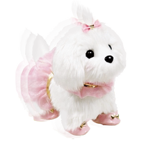(Self-operated) mimiworld Maltese electric puppy can walk and bark plush pet dog toy dog