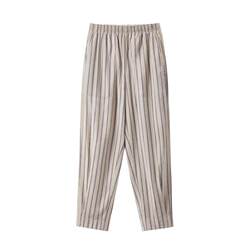 Jiao Nei Mian Mian 511H pajamas ເຮືອນແມ່ຍິງ trousers ພາກຮຽນ spring ແລະ summer ບາງຝ້າຍບໍລິສຸດ 100% ຝ້າຍຄູ່ trousers striped ບ້ານ