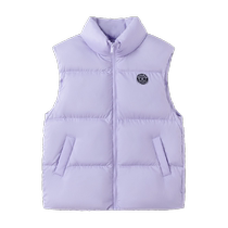 Balabala Childrens Down Vest Girls Autumn and Winter Childrens Clothing Large Childrens Comfortable and Warm Vest Stand Collar Fashionable