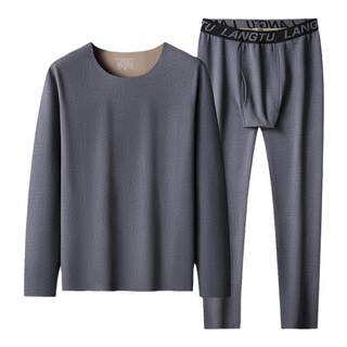 Fat man seamless stretch t-shirt warm suit underwear