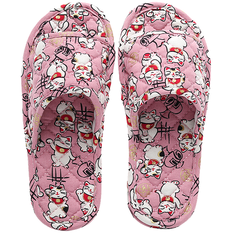 Cotton and linen parent-child style cloth slippers home fabric floor tiles