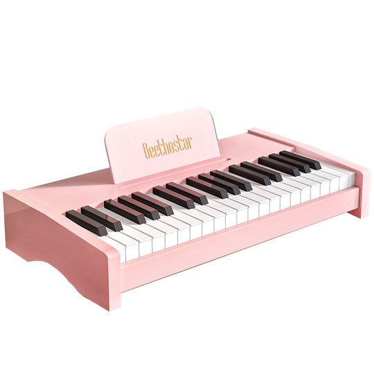 Bei Duochen Holz 37-Tasten Kleines Klavier für Kinder Anfänger Jungen und Mädchen Baby Erleuchtung Spielzeug Geschenk Mini elektronische Tastatur