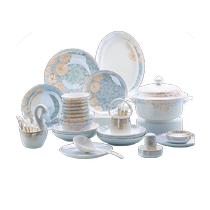 The new Jing De Town European dish suite household with light luxury tableware dishes to relocate gift