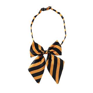 良呔幼儿园领带领花小学生低年级男女蝴蝶结领结橙黑条纹学院