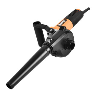 Angle grinder converted into powerful blower for small household use