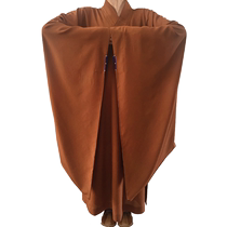Hongtong Puduo wide-sleeved Haiqing monks clothing mens laymans clothing ginger khaki wide-sleeved Haiqing mens and womens clothing