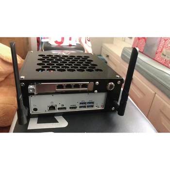 Cnc customized 6mm acrylic chassis 1u dc itx matx network card expansion card soft routing