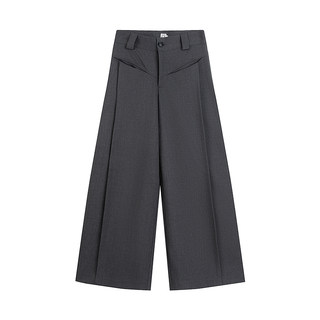 Pantalon droit drapé coln avec poches diagonales devant