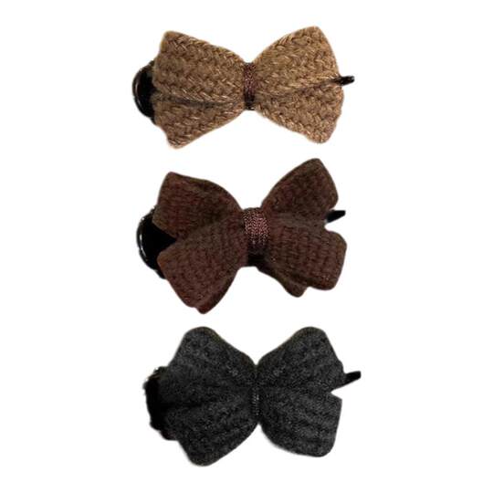 针织蝴蝶结丸子头抓夹女发夹子头饰秋冬2025新款盘发固定爪夹发卡