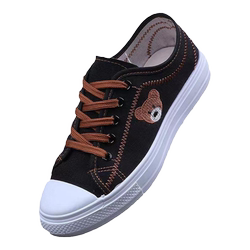 Student Shoes, Running Shoes, Black Canvas Shoes, Casual Sports Shoes, Korean Style Versatile Trendy Flat Shoes, Women's Soft-Soled Single Shoes