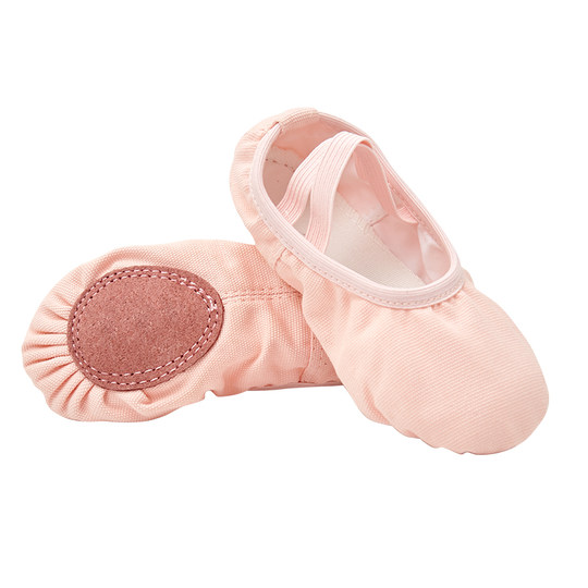 Children's soft sole black dance shoes for girls