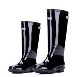 Shanghai Huili rain boots genuine men's non-slip wear-resistant thick-soled women's high-tube labor protection shoes mid-tube water shoes large size rubber shoes