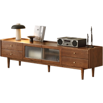 Genji wood language slate TV cabinet simple living room TV cabinet small apartment floor cabinet wall cabinet ash wood storage cabinet