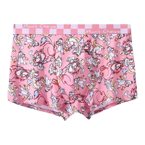 Underwear for boys pure cotton mens pink loose antibacterial boxer shorts comfortable personalized and trendy boxer briefs