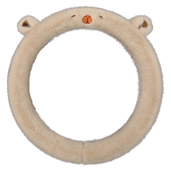 Steering wheel protective cover winter warm anti-slip plush cover