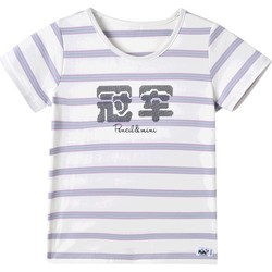 Pencil Club ເຄື່ອງນຸ່ງເດັກນ້ອຍ 2023 Summer Clothing for Boys and Girls T-Shirts Children's Striped Short-Sleeved Baby Tops Thin