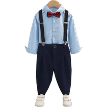 Handsome boys dress spring and autumn piano playing childrens small suit suit flower girl wedding formal wear long-sleeved small suit