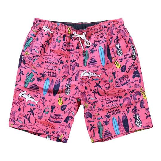 沙滩裤可下水速干带内衬冲浪裤男双层游泳裤沙滩短裤可游泳海滩裤