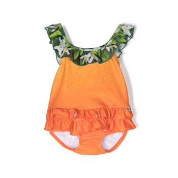 ເຄື່ອງນຸ່ງເດັກນ້ອຍ Molo Nika bird of paradise flower print one-piece swimsuit FARFETCH