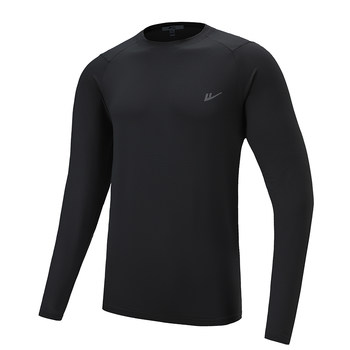 Quick-drying long-sleeved men's sports t-shirt autumn and winter velvet bottoming