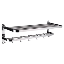Thickened 304 stainless steel towel rack without punching bath towel rack bathroom bathroom storage rack bathroom hardware pendant