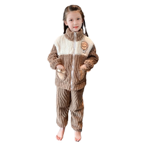 Childrens Autumn Suit 2022 New Girls Clothing Fashion Suit Western Style Plus Velvet Little Girls Autumn and Winter Clothing Hits the Street