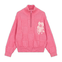 Maradin Childrens Clothing Childrens Sweater 24 Winter New Style Girls and Big Children Jacquard Pattern Stand Collar Short Lapel Sweater